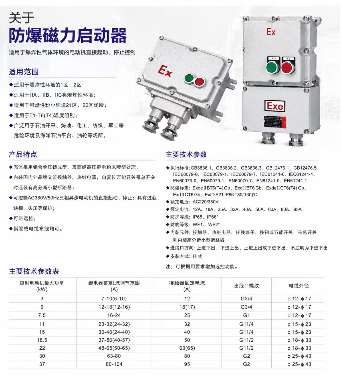 防爆磁力启动器详情图 1